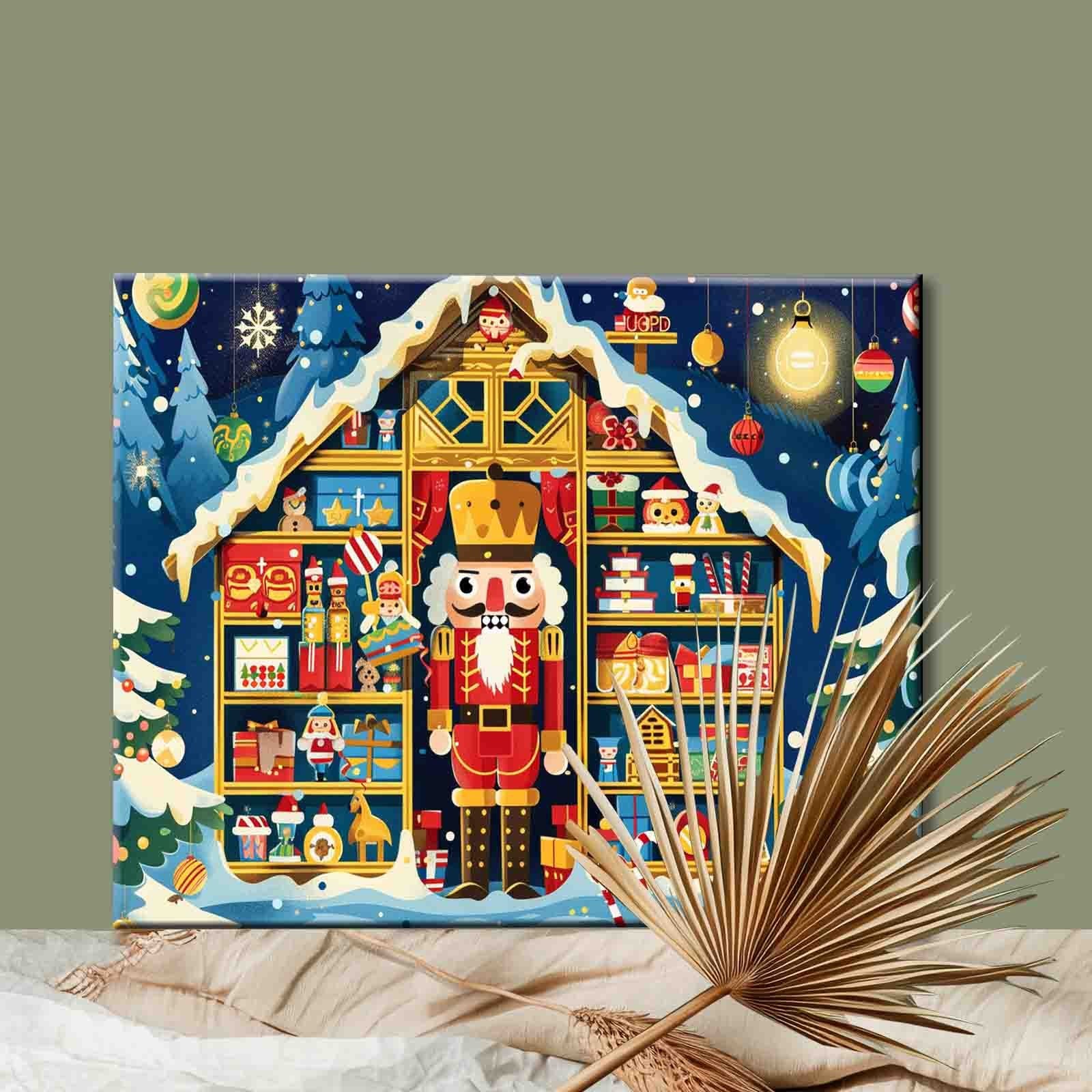 tucocoo-nutcracker-gift-house-malen-nach-zahlen-40x50-weihnachten image 2