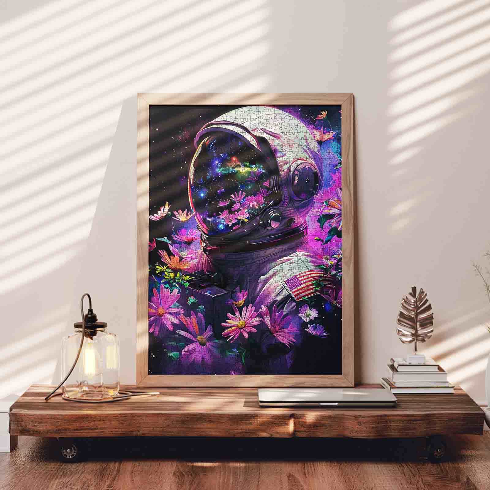 tucocoo-astronaut-among-flowers-puzzle-1000-teile image 3