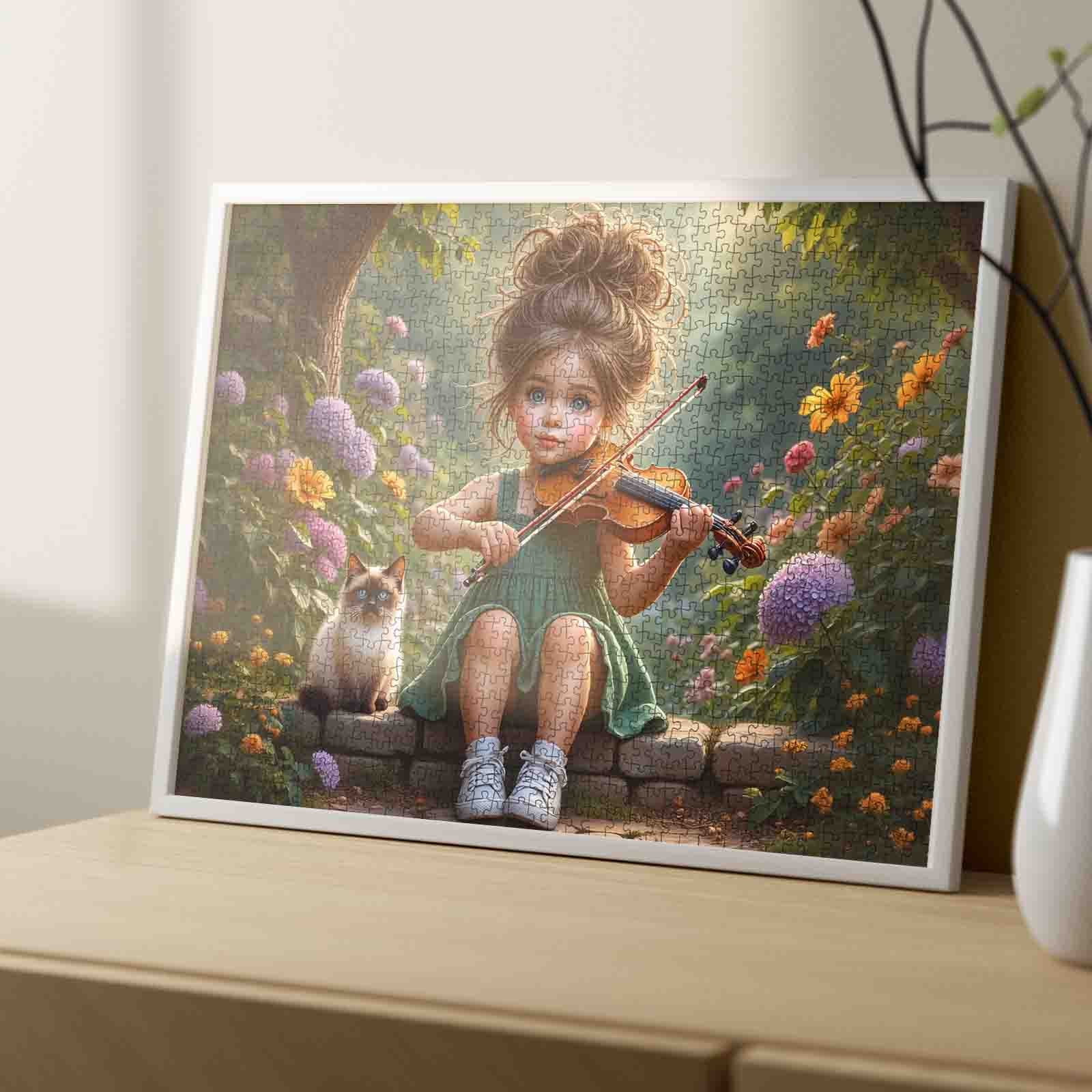 tucocoo-jigsaw-violin-girl-puzzle-1000-teile-garten image 4