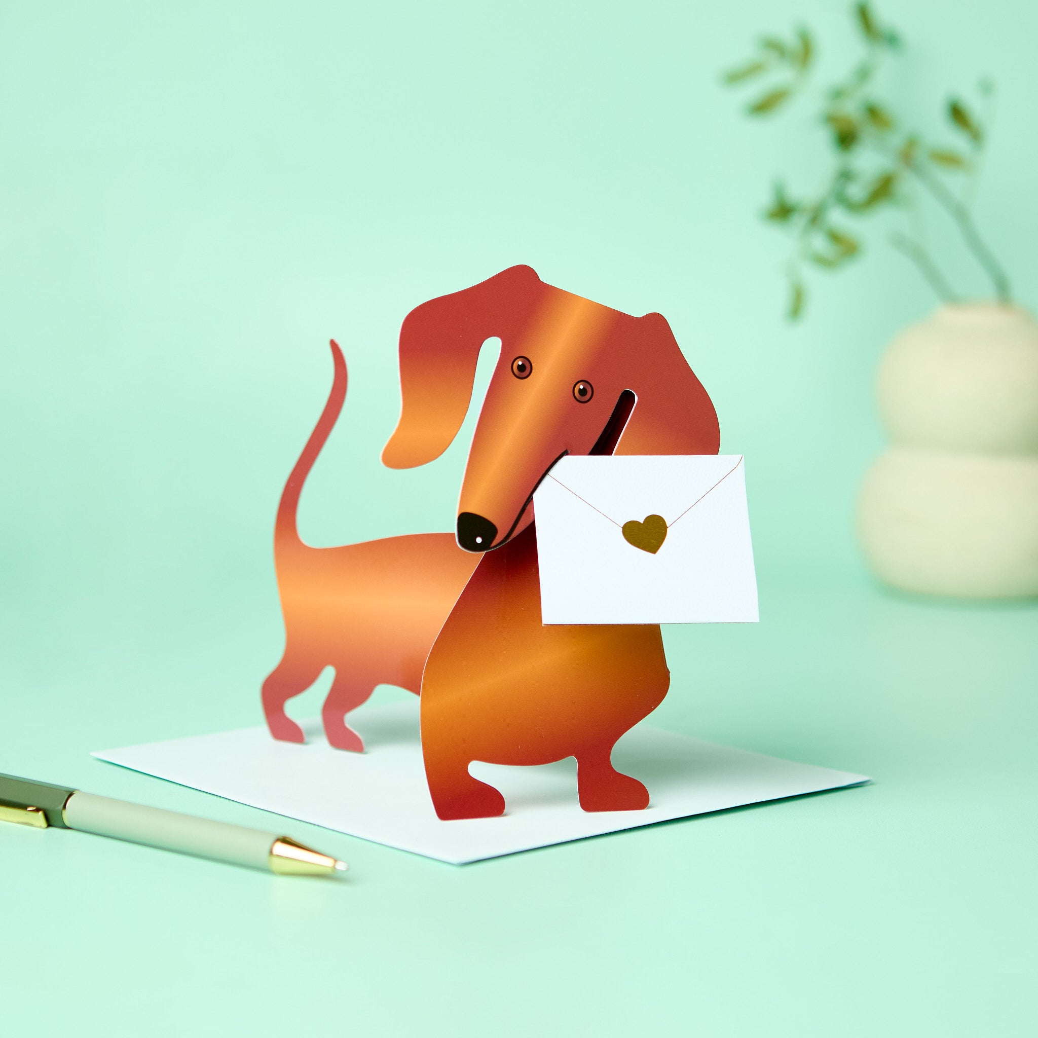 otter-house-special-delivery-grusskarte-sausage-dog-weeny-dackel image 1
