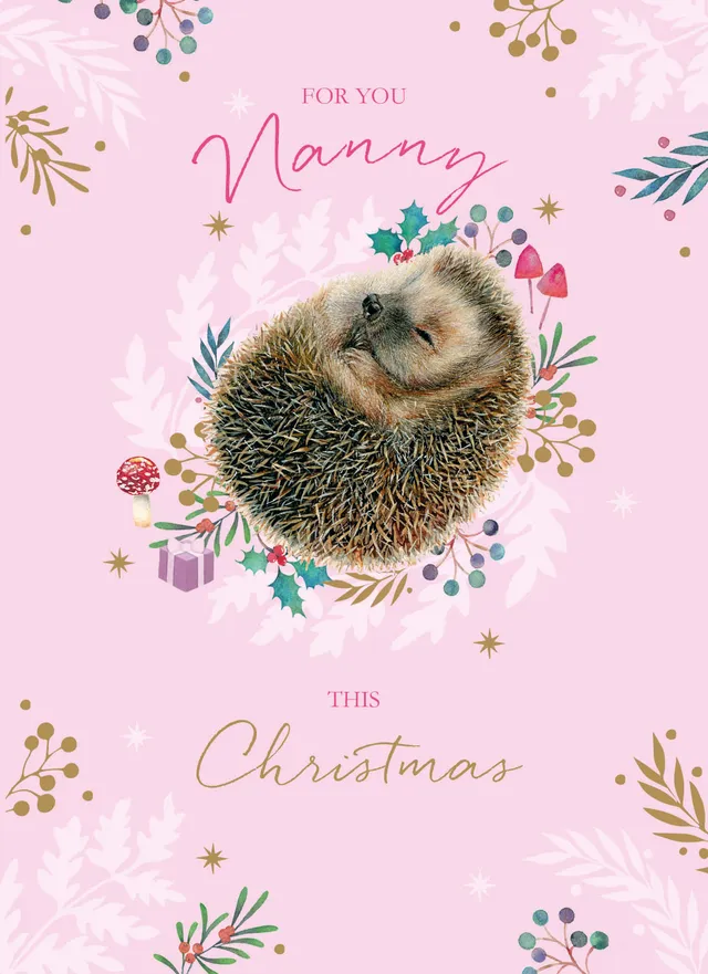 otter-house-christmas-nanny-weihnachtskarte-igel-einzelkarte image 1