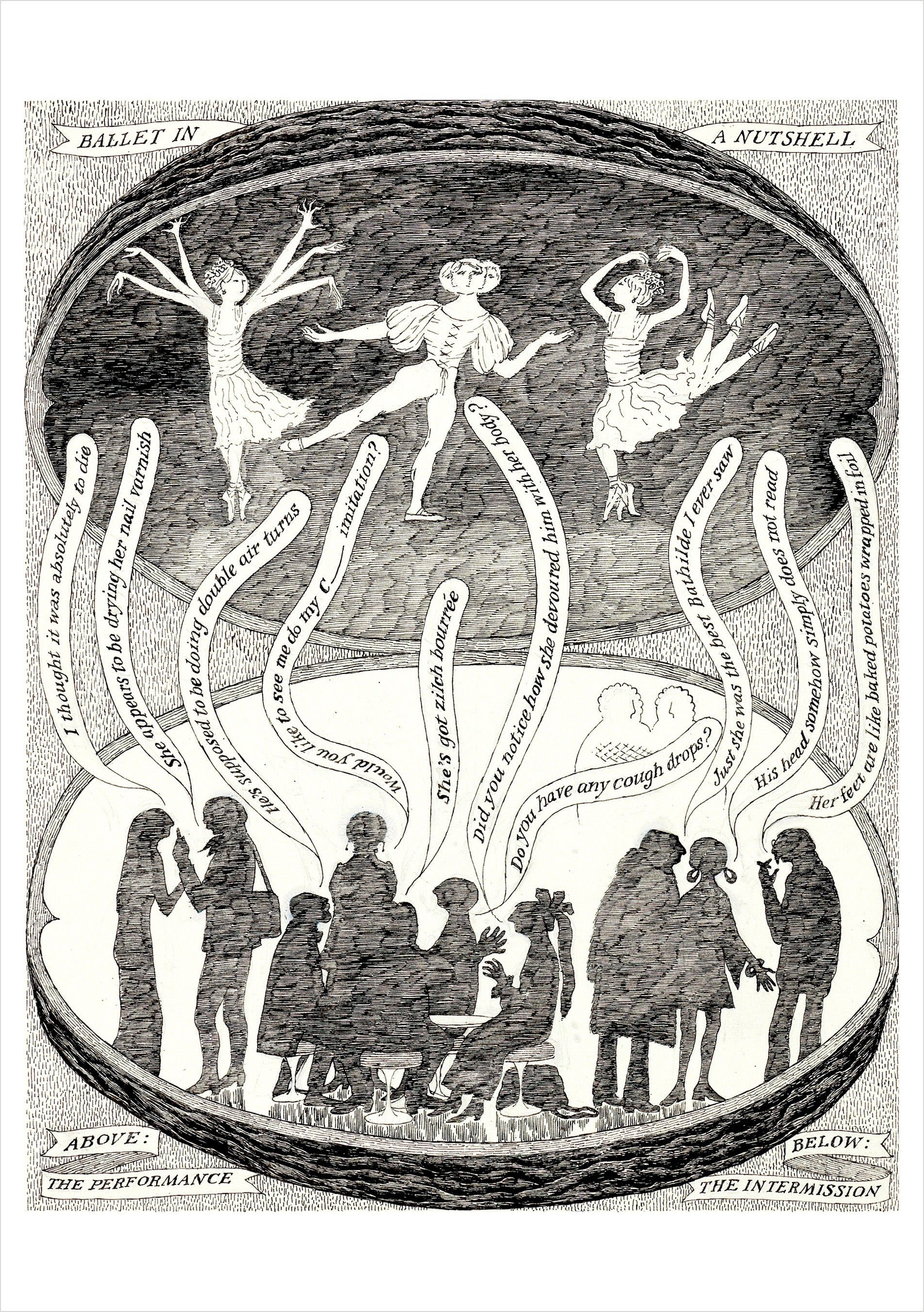 pomegranate-edward-gorey-ballet-nutshell-klappkarte-humor image 1