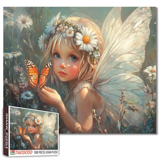 tucocoo-butterfly-angel-meadow-puzzle-1000-teile-engel image 1