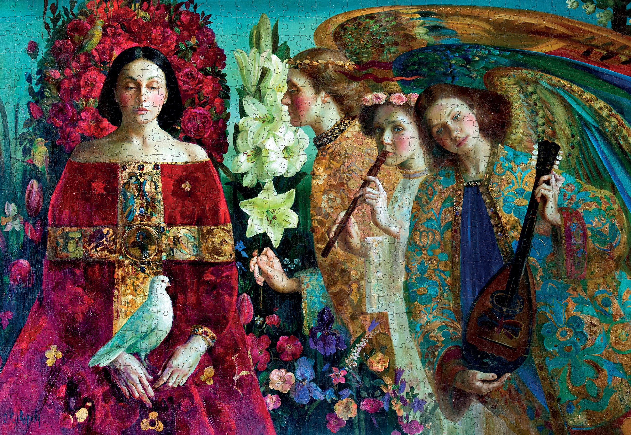 pomegranate-olga-suvorova-annunciation-puzzle-1000-teile-engel image 2