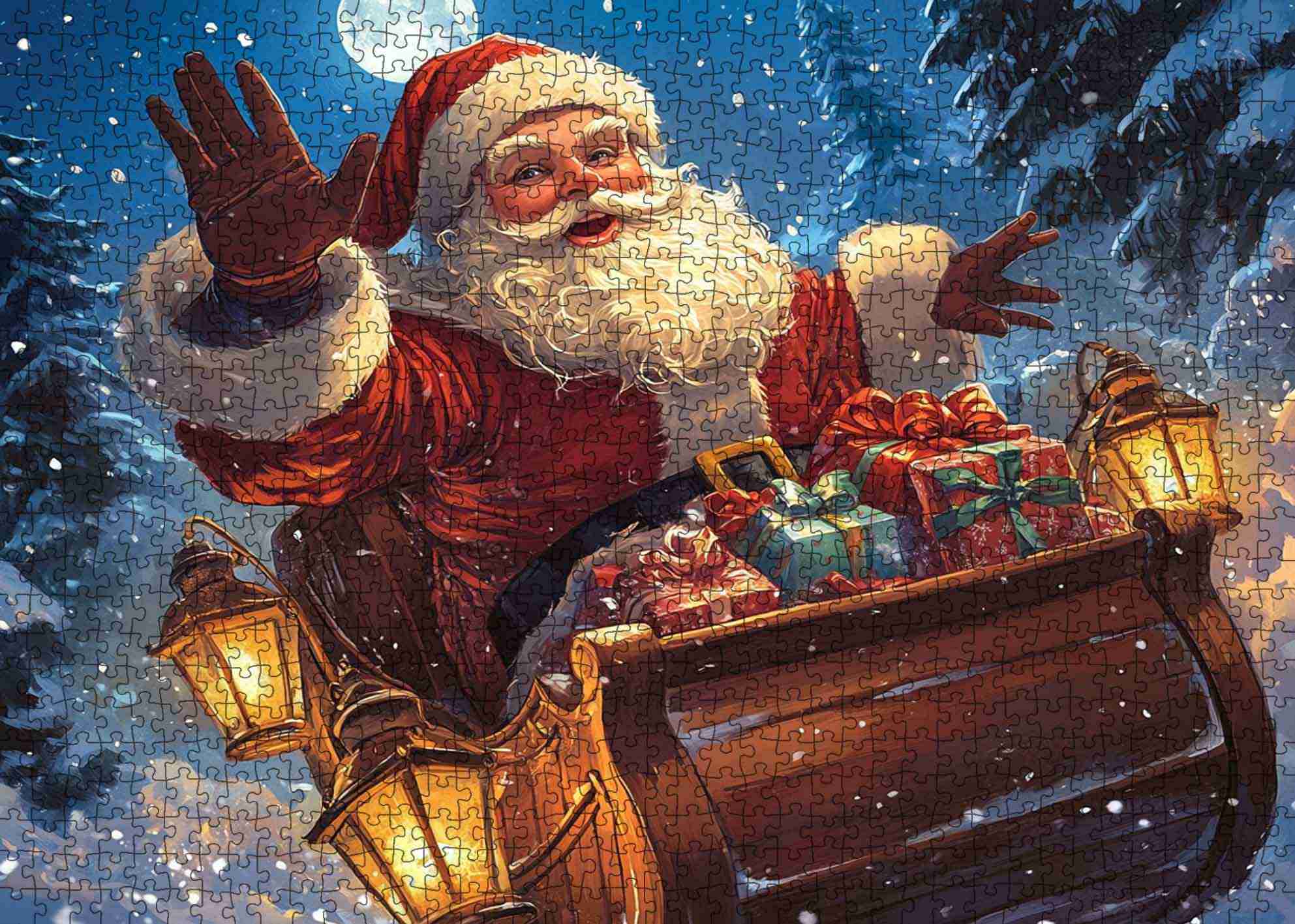 tucocoo-jigsaw-santa-s-sleigh-ride-puzzle-1000-teile-weihnachten image 2