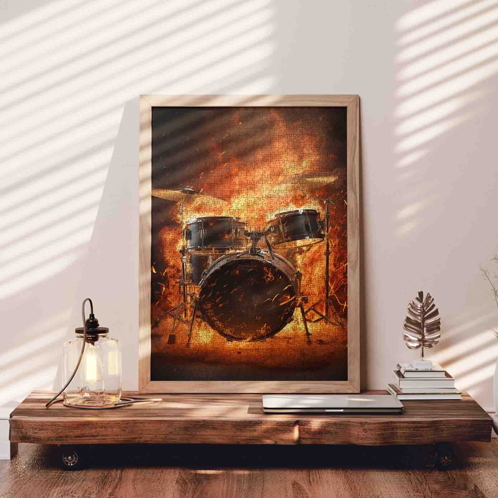 tucocoo-jigsaw-drum-set-on-fire-puzzle-1000-teile-schlagzeug image 3