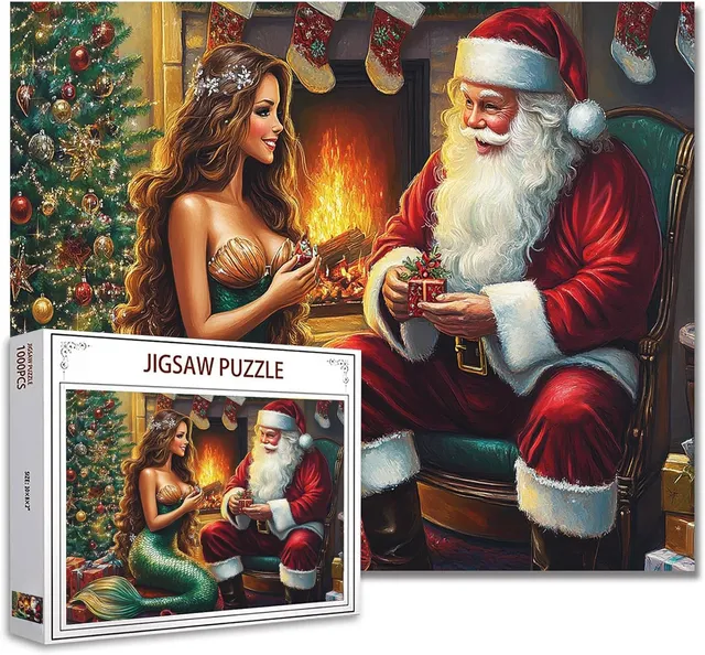 tucocoo-santa-mermaid-puzzle-1000-teile-meerjungfrau image 1