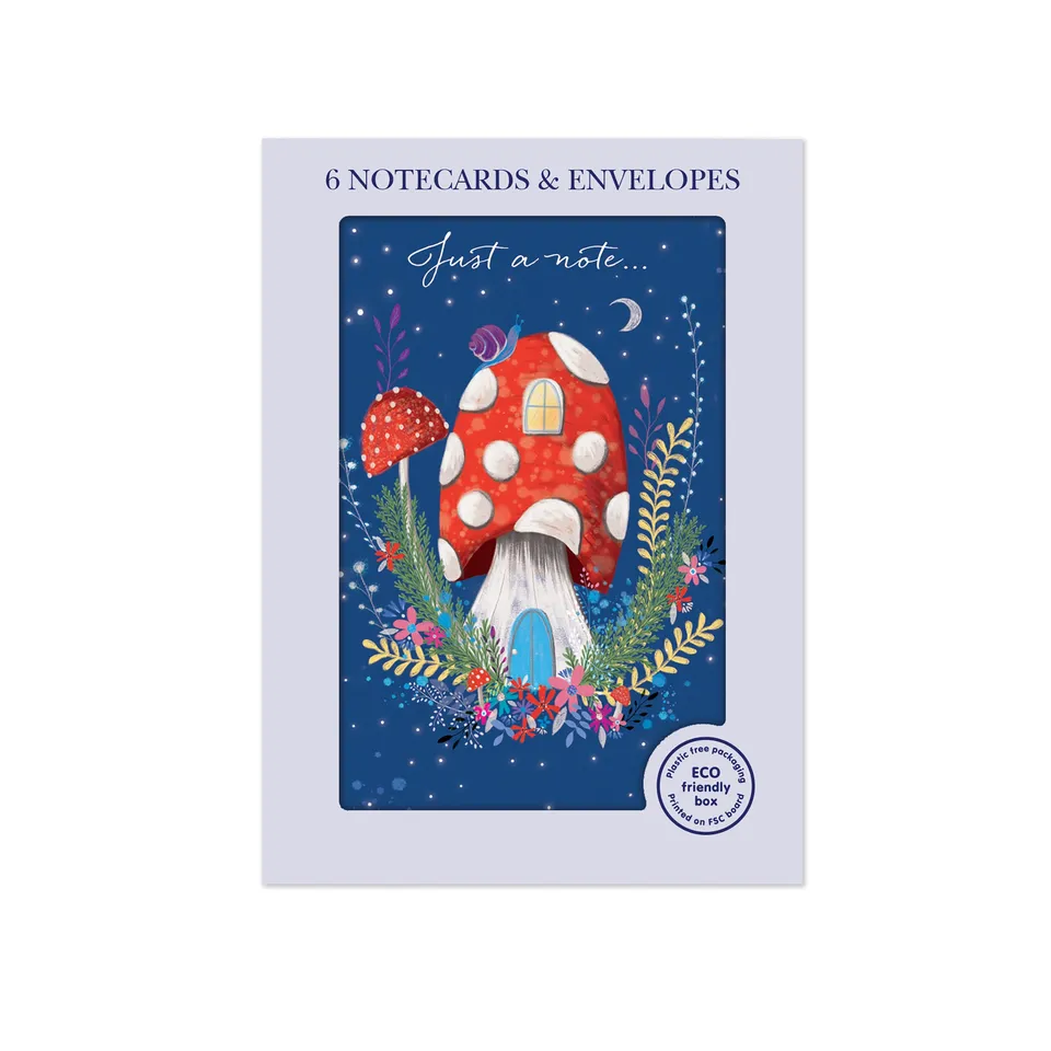 otter-house-stationery-gift-toadstools-mini-notizkarten-6er-pilz image 1