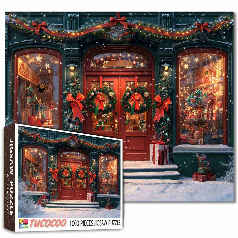 tucocoo-jigsaw-puzzles-weihnachts-spielzeugladen-puzzle-1000-teile image 1