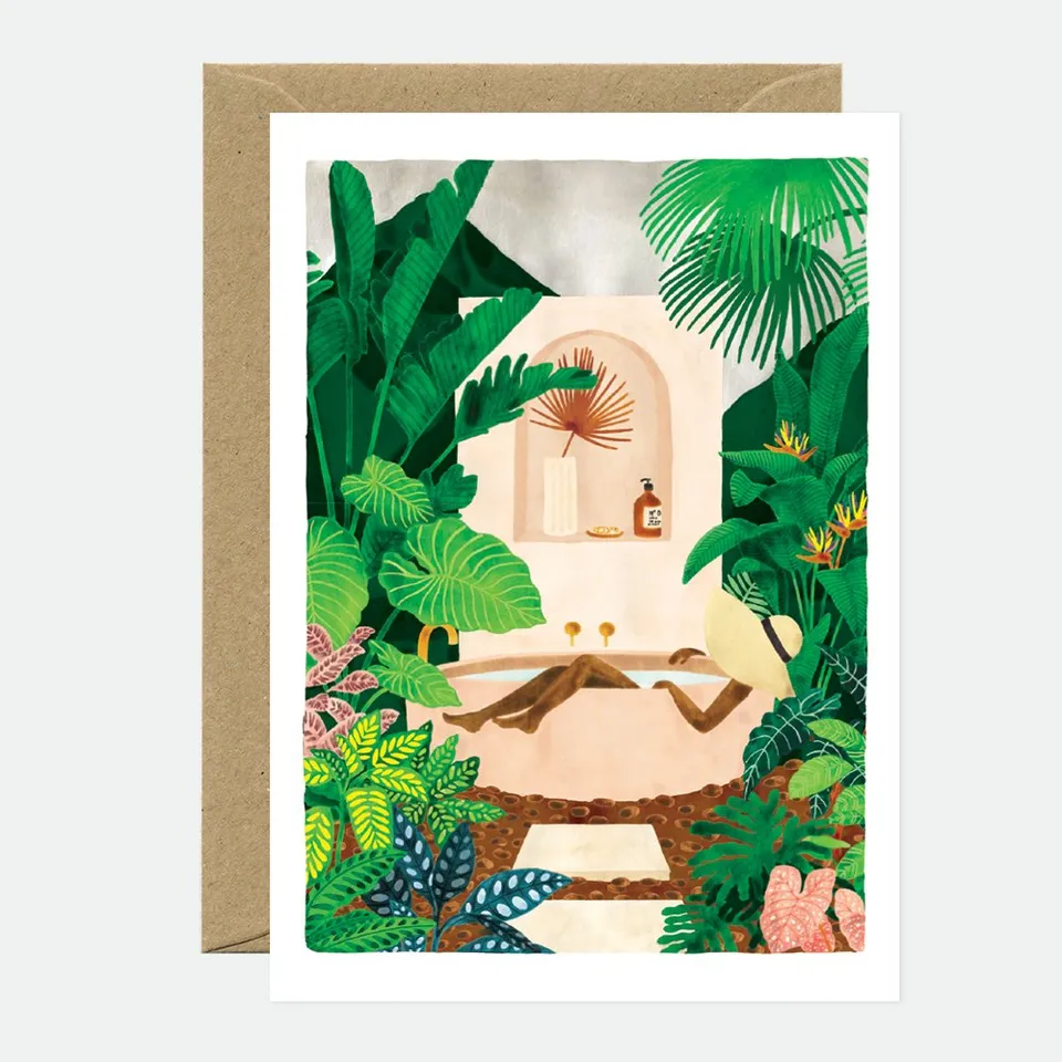 all-the-ways-to-say-exotic-bathtub-grusskarte-a6op image 1