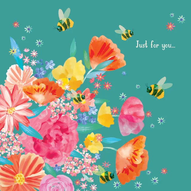 otter-house-fusion-bright-floral-gru-karte-bienen-blumen image 1