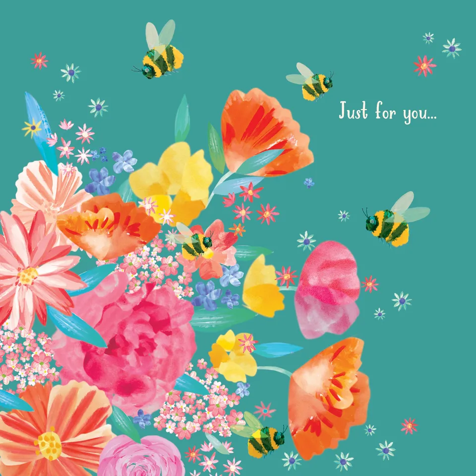 otter-house-fusion-bright-floral-gru-karte-bienen-blumen image 1