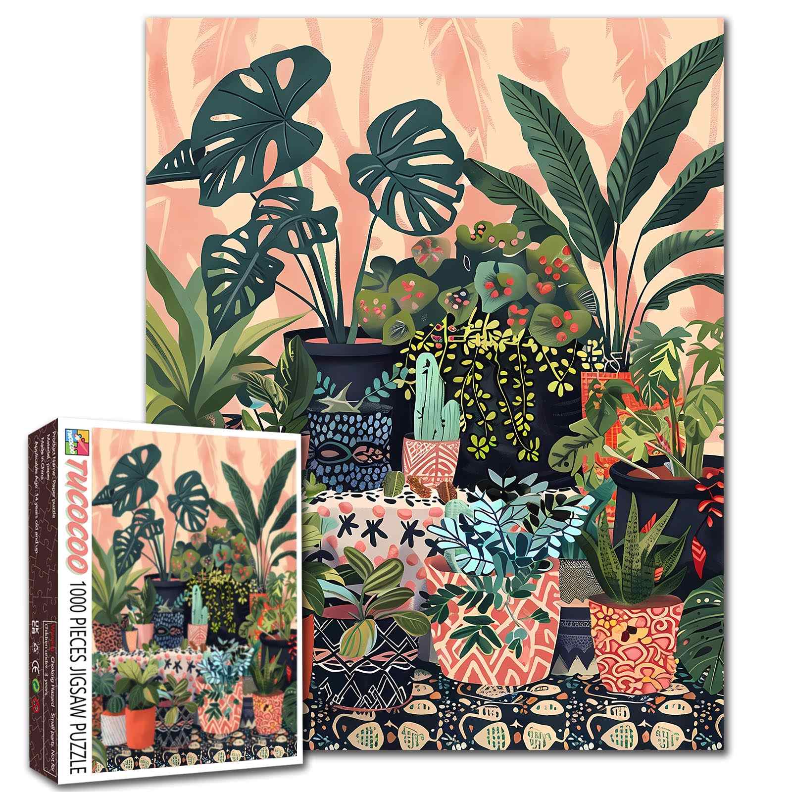 tucocoo-indoor-botanical-plant-puzzle-1000-teile-zimmerpflanzen image 1