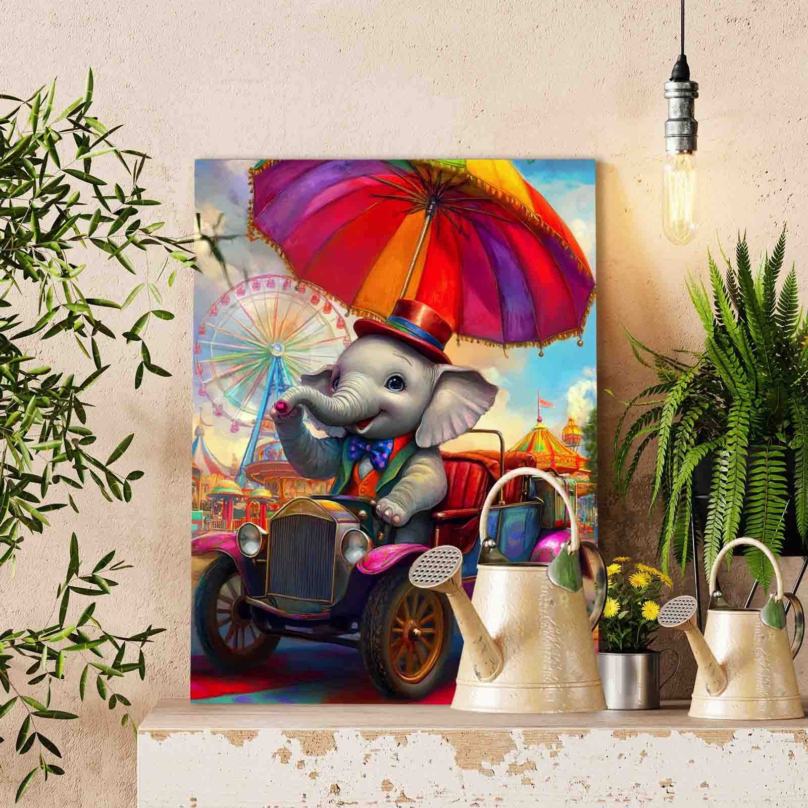 tucocoo-circus-elephant-parade-malen-nach-zahlen-ohne-rahmen image 2