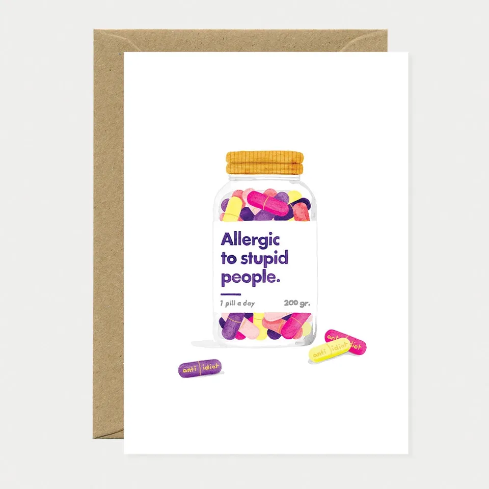 all-the-ways-to-say-greeting-cards-allergic-to-stupid-people-karte-a6 image 1