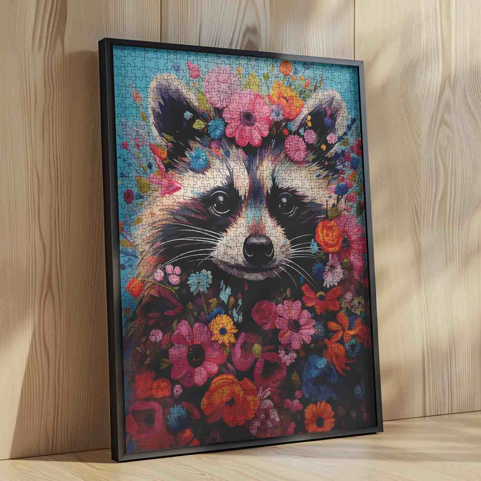tucocoo-raccoon-with-flowers-puzzle-1000-teile-waschb-r image 4