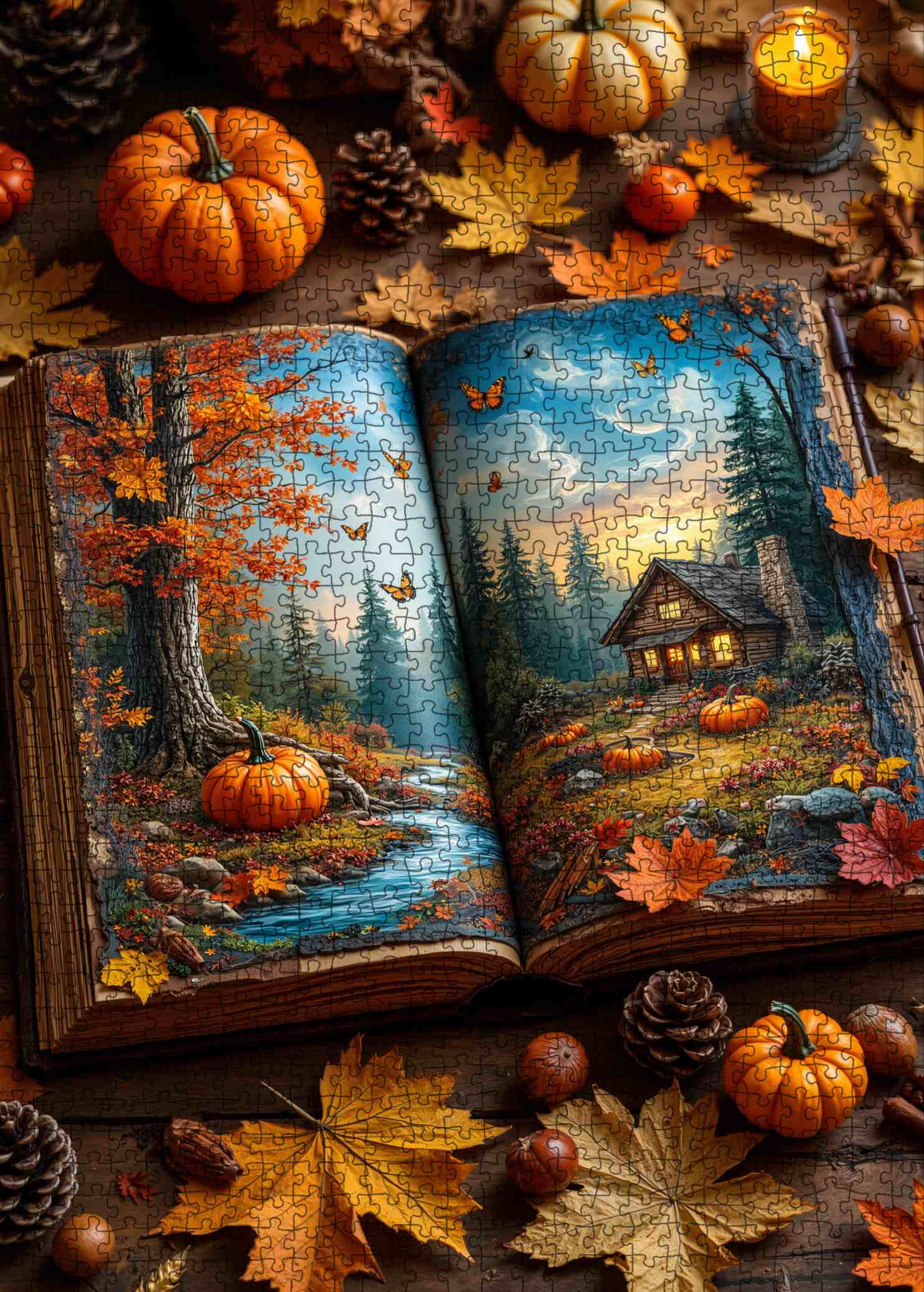 tucocoo-autumn-cabin-puzzle-1000-teile-herbst image 2