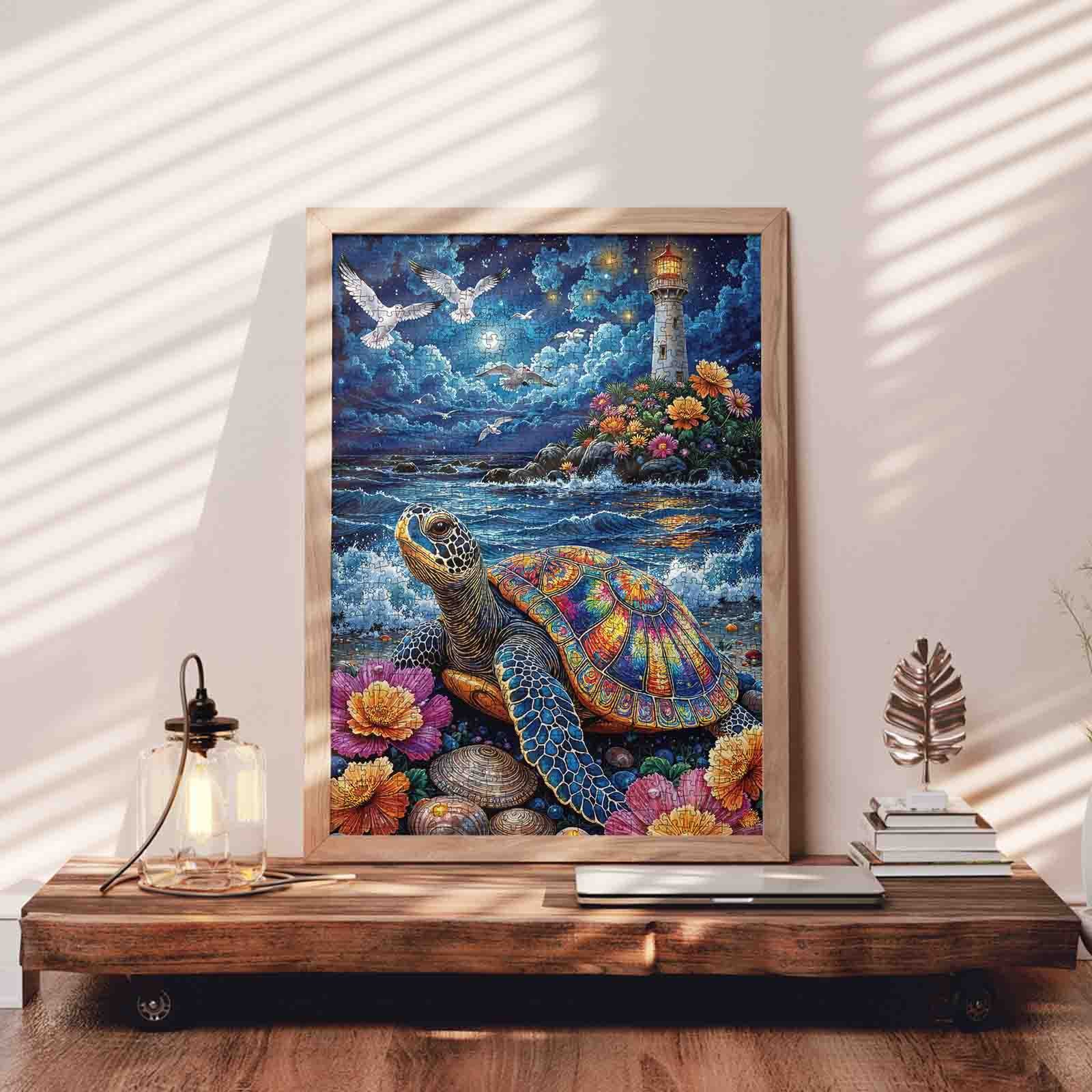 tucocoo-moonlit-sea-turtle-lighthouse-puzzle-1000-teile image 3