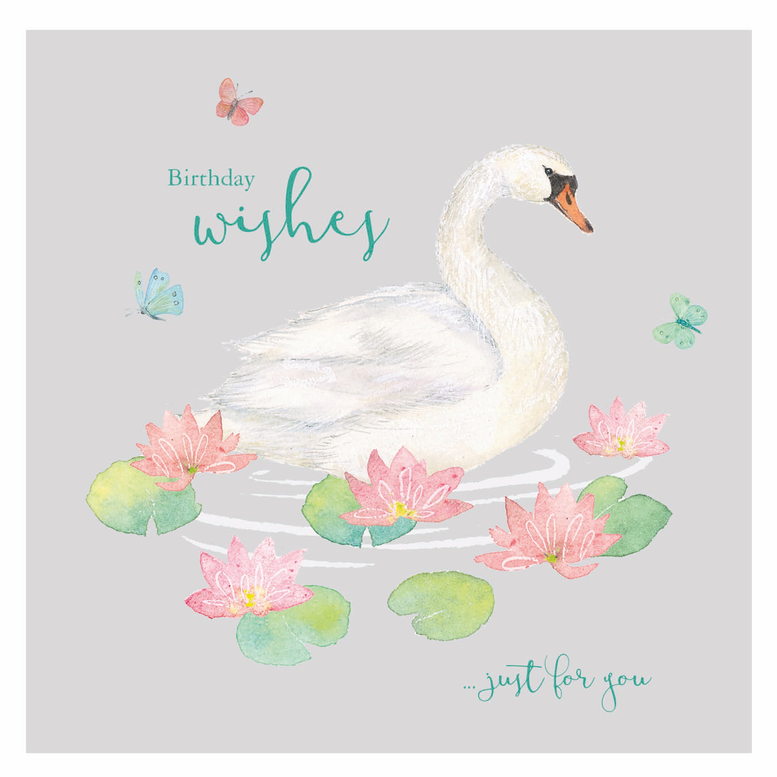 otter-house-say-it-with-flowers-swan-lillies-gru-karte-schwan image 1