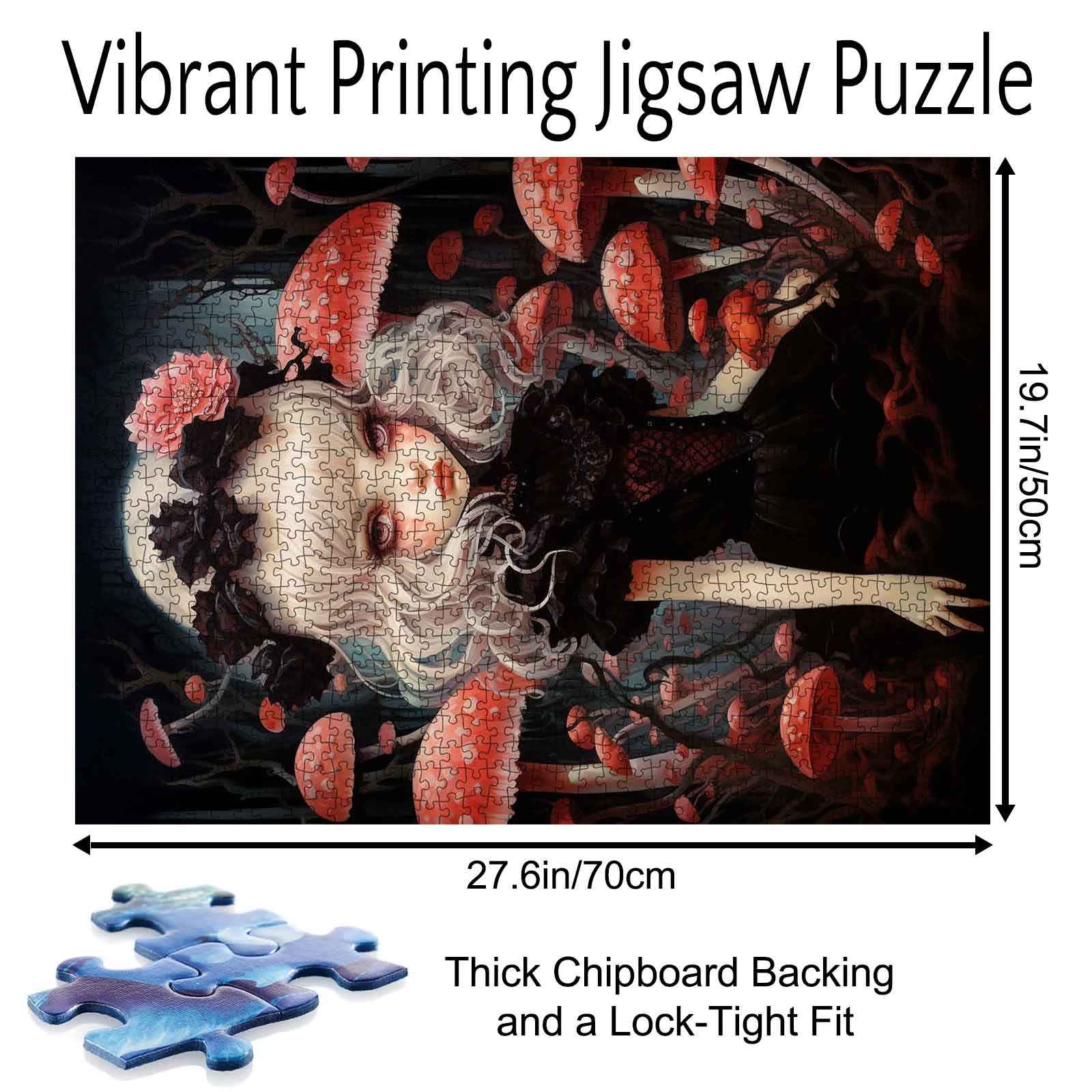 tucocoo-dark-fairy-with-mushrooms-puzzle-1000-teile-gothic image 5