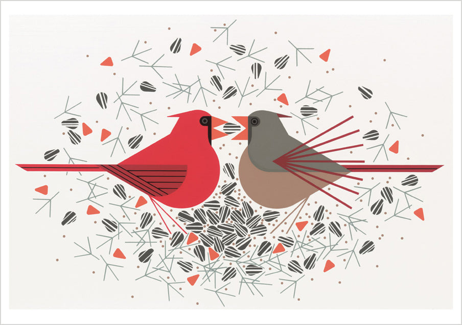 pomegranate-charley-harper-karten-cardinals-box-20-klappkarten image 4