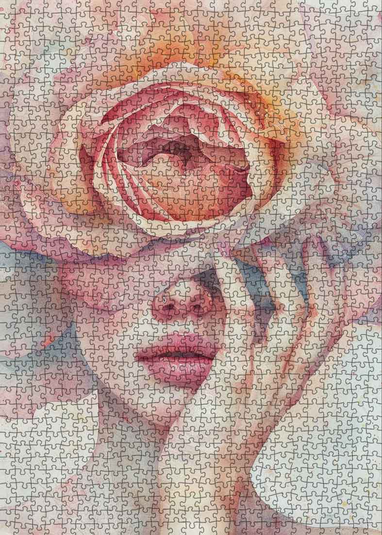 tucocoo-rose-eyes-mystery-puzzle-1000-teile-rosenfrau image 2