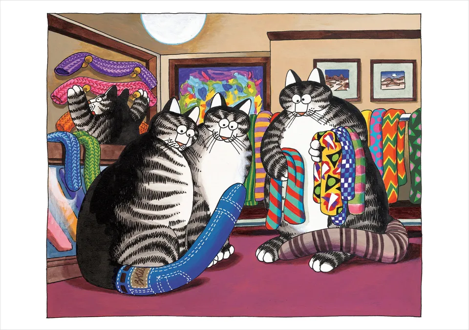 pomegranate-b-kliban-cat-tails-geburtstagskarte-katze image 1