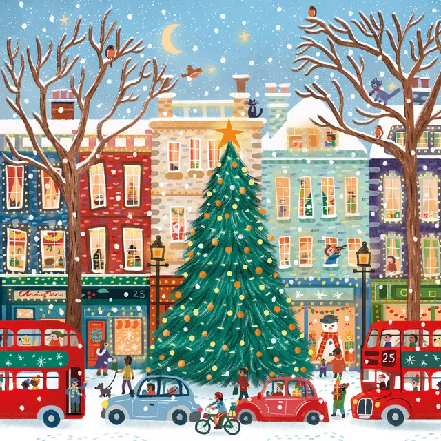 otter-house-christmas-weihnachtskarten-london-street-10er image 1