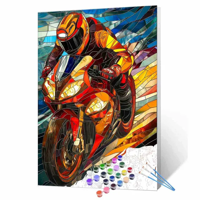 tucocoo-stained-glass-rider-malen-nach-zahlen-40x50-bunt image 1
