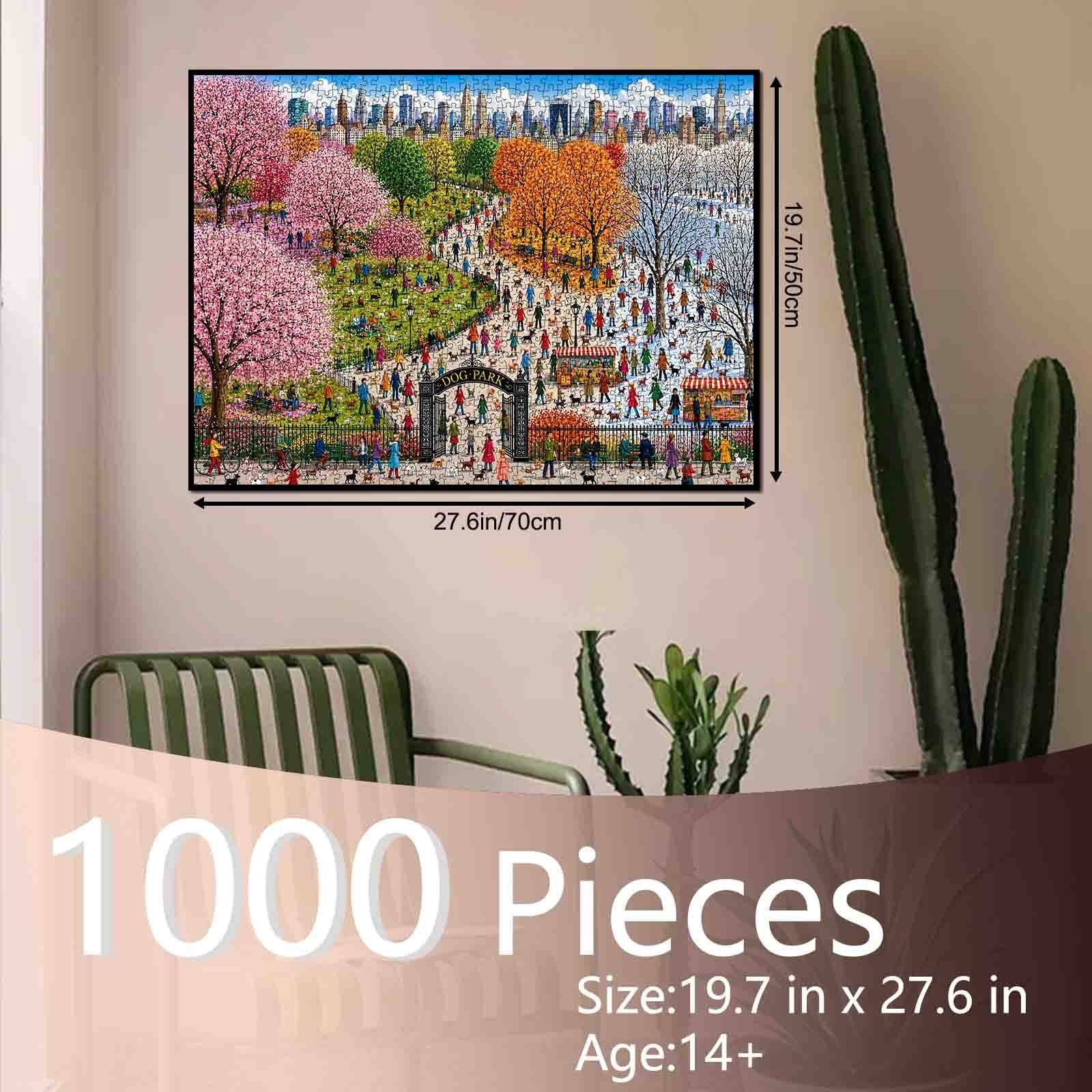 tucocoo-four-seasons-city-dog-park-puzzle-1000-teile-hunde image 5