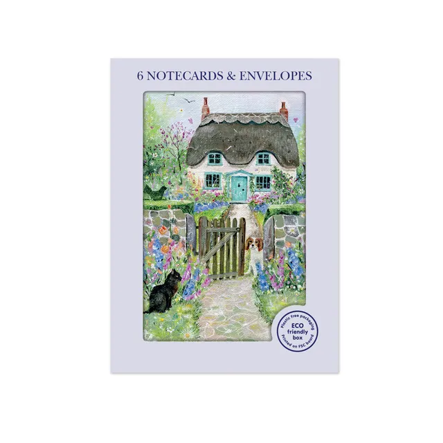 otter-house-mini-klappkarten-countryside-cottage-6er-set image 1
