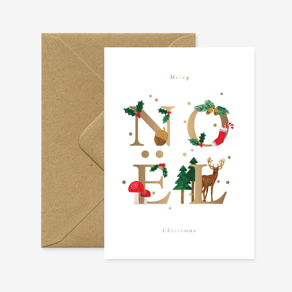 all-the-ways-to-say-noel-letters-weihnachtskarte-a6 image 1