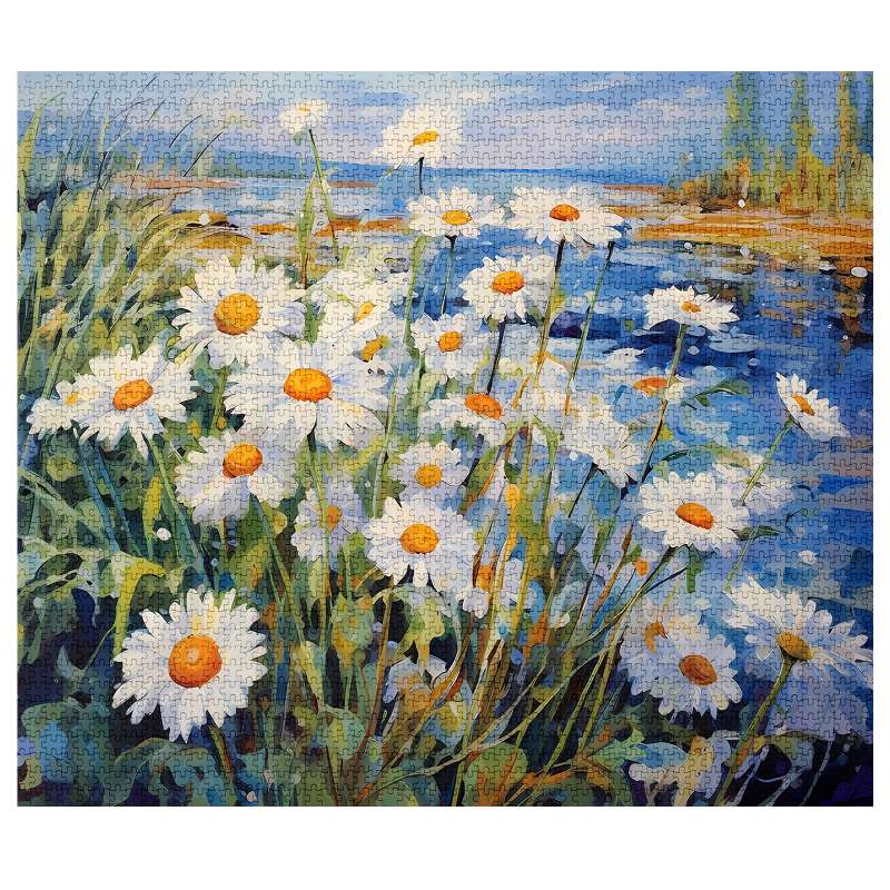 tucocoo-jigsaw-puzzles-daisies-by-the-river-puzzle-1000-teile-blumen image 2