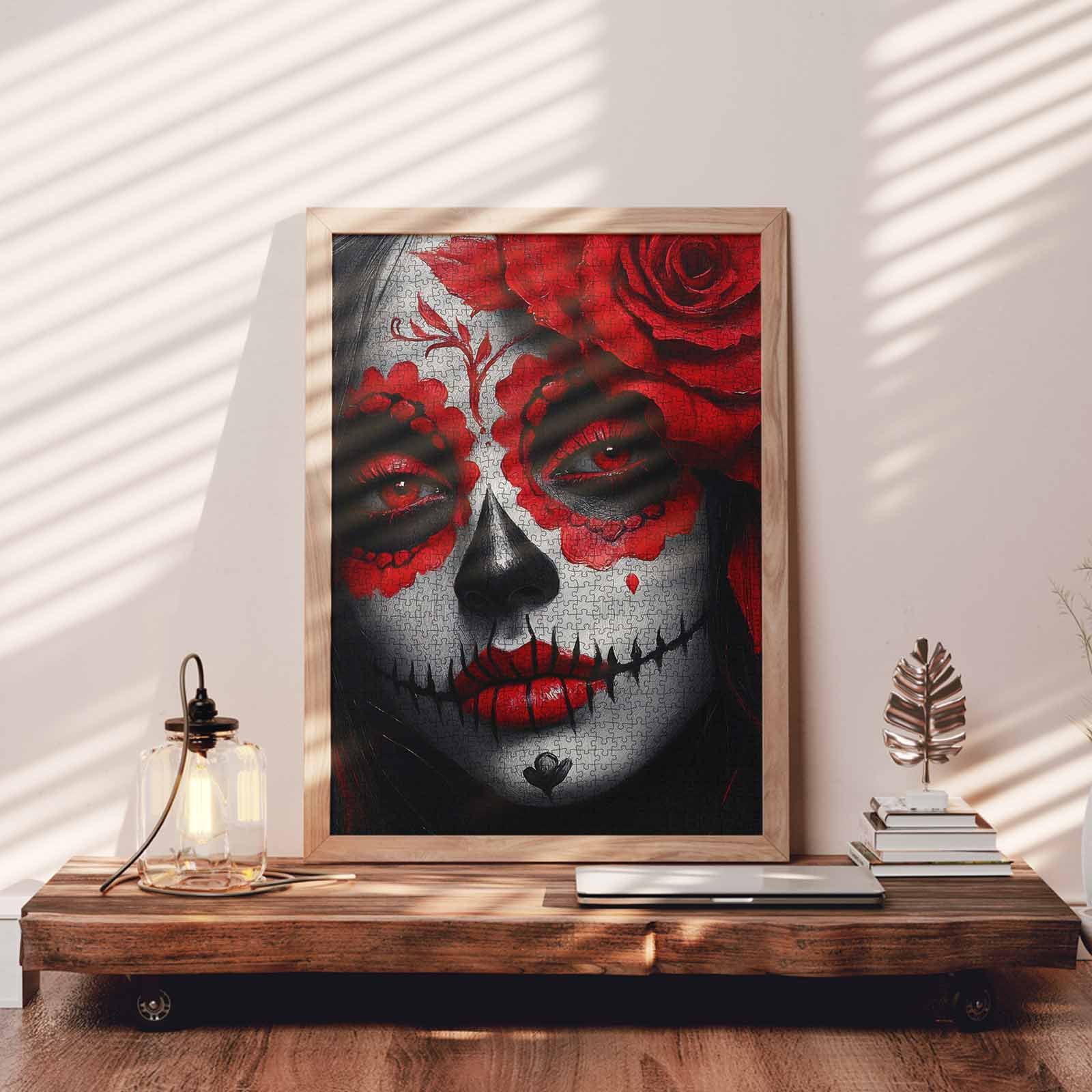 tucocoo-sugar-skull-red-rose-puzzle-1000-teile-portrait image 3