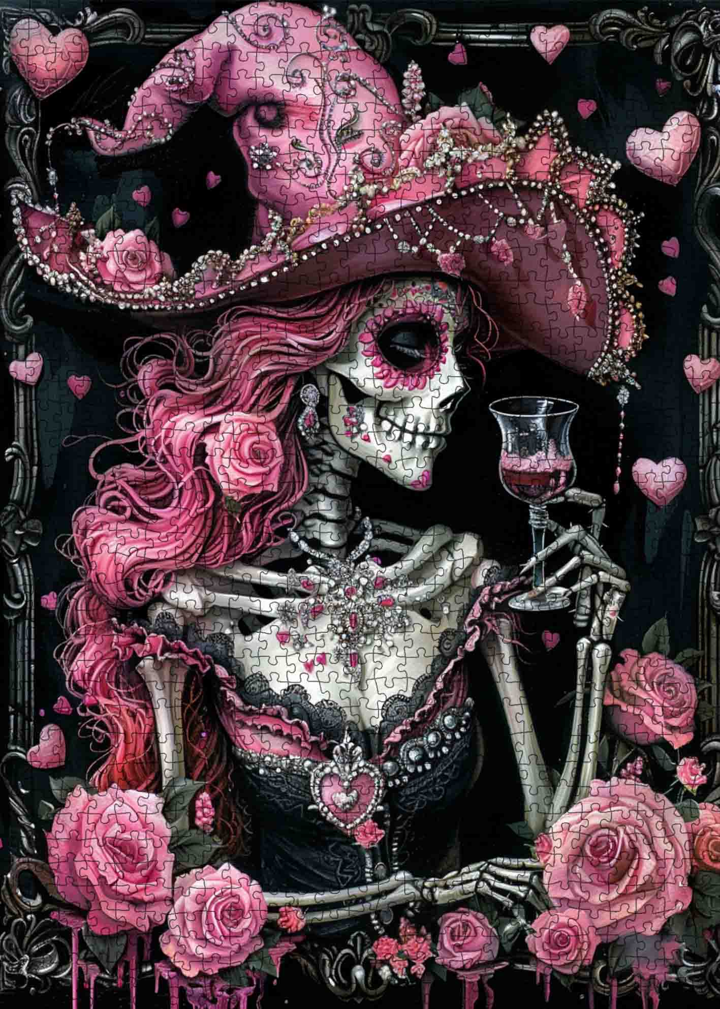 tucocoo-glamorous-skeleton-lady-puzzle-1000-teile-dame image 2
