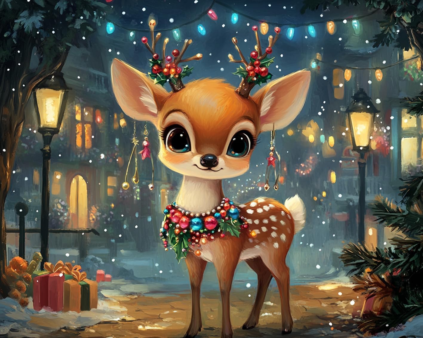 tucocoo-adorable-reindeer-malen-nach-zahlen-40x50-weihnachten image 2