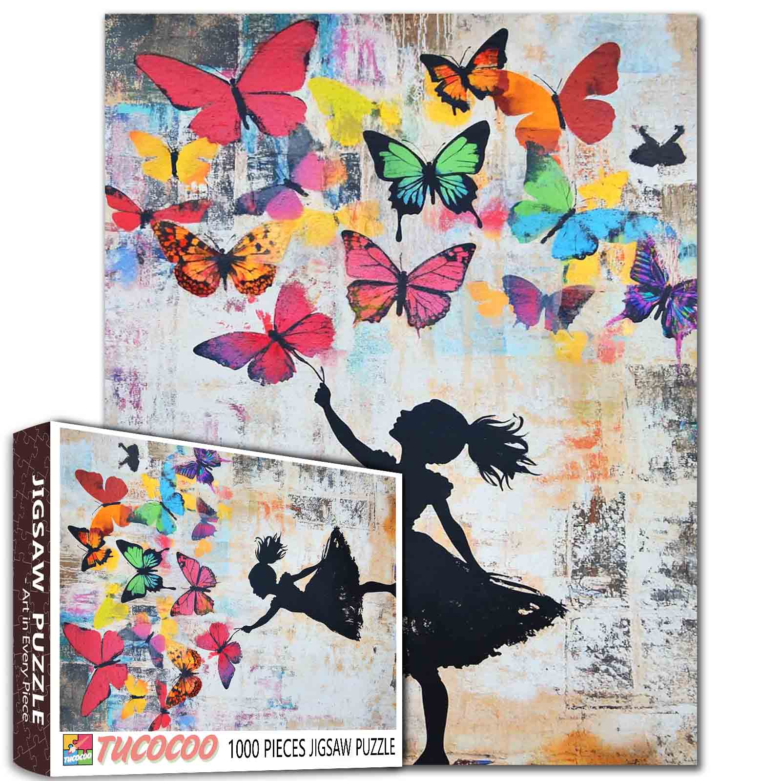tucocoo-butterfly-dreams-girl-puzzle-1000-teile-graffiti image 1