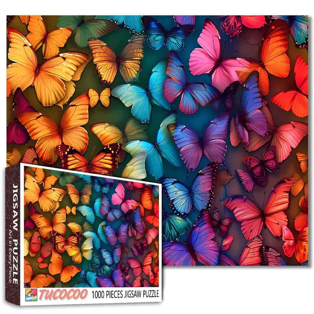 tucocoo-rainbow-butterflies-puzzle-1000-teile-schmetterlinge image 1
