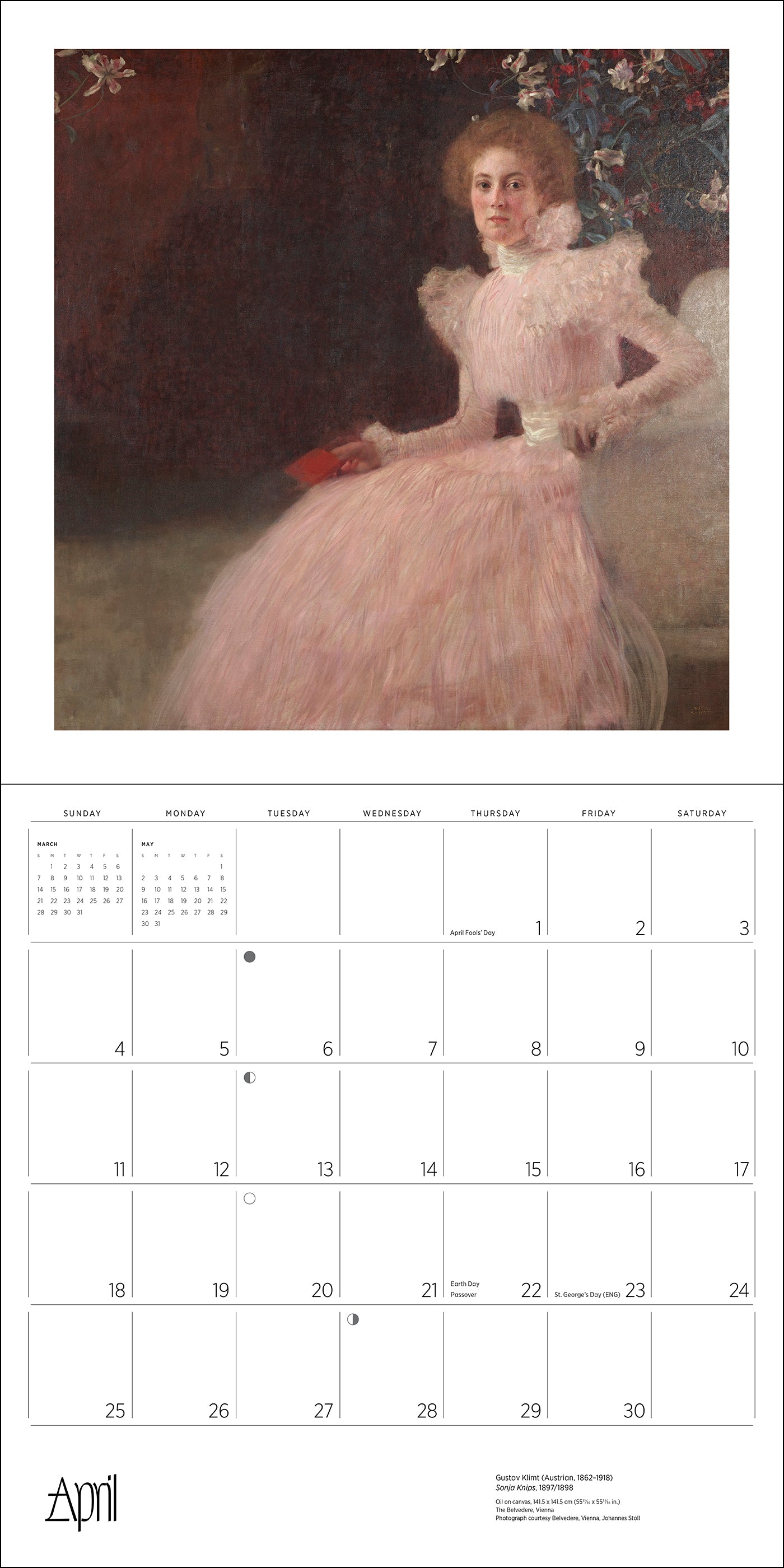 pomegranate-gustav-klimt-2027-wandkalender-jugendstil image 5