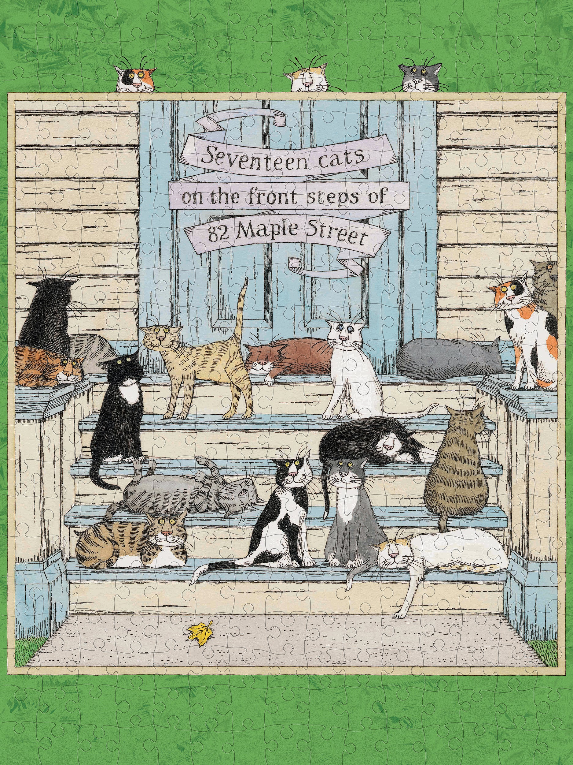 pomegranate-seventeen-cats-300-teile-puzzle-gorey image 2