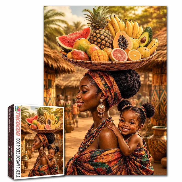tucocoo-mother-and-child-harvest-puzzle-1000-teile-familienmotiv image 1