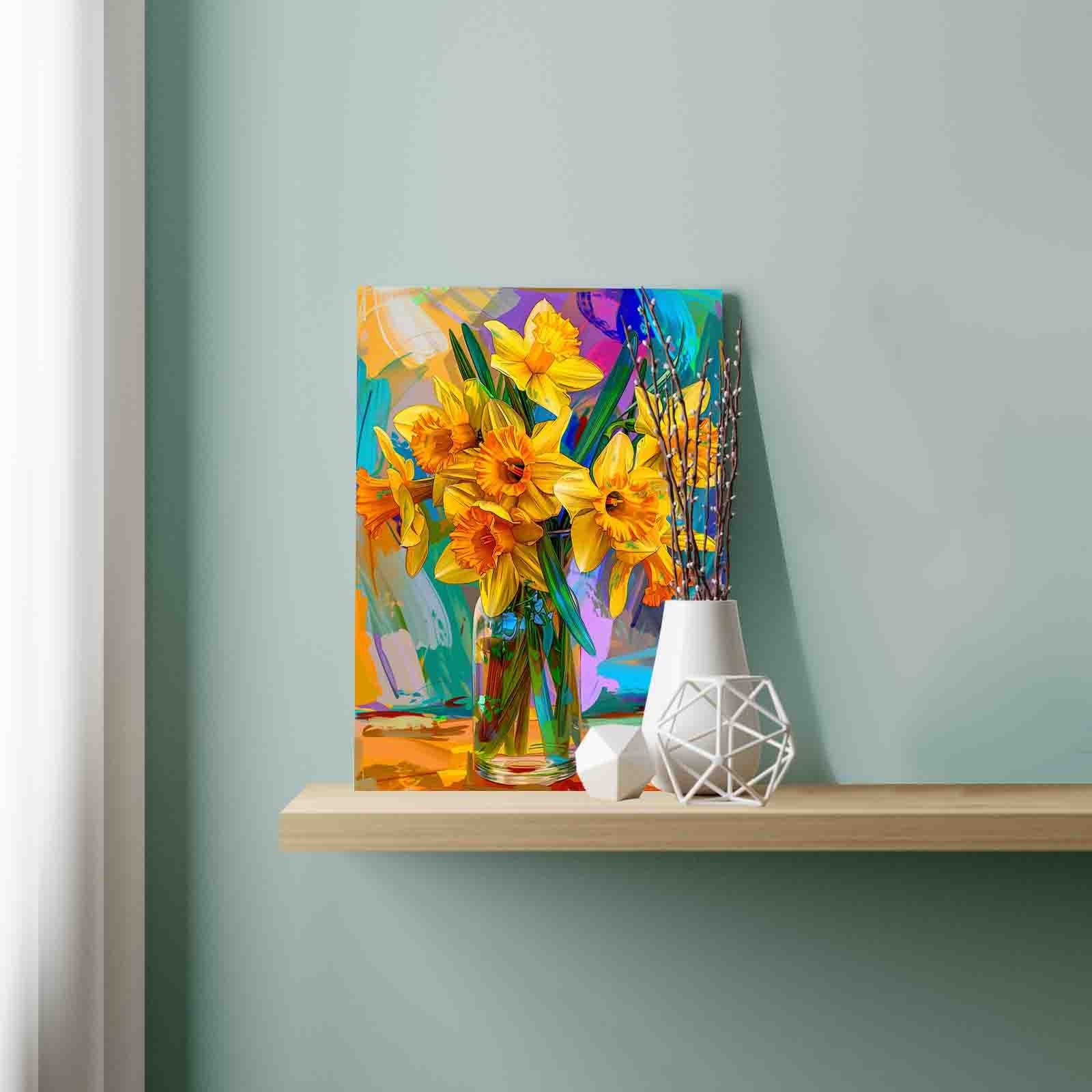 tucocoo-golden-daffodils-in-abstract-vase-malen-nach-zahlen-40x50-ohne-rahmen image 3