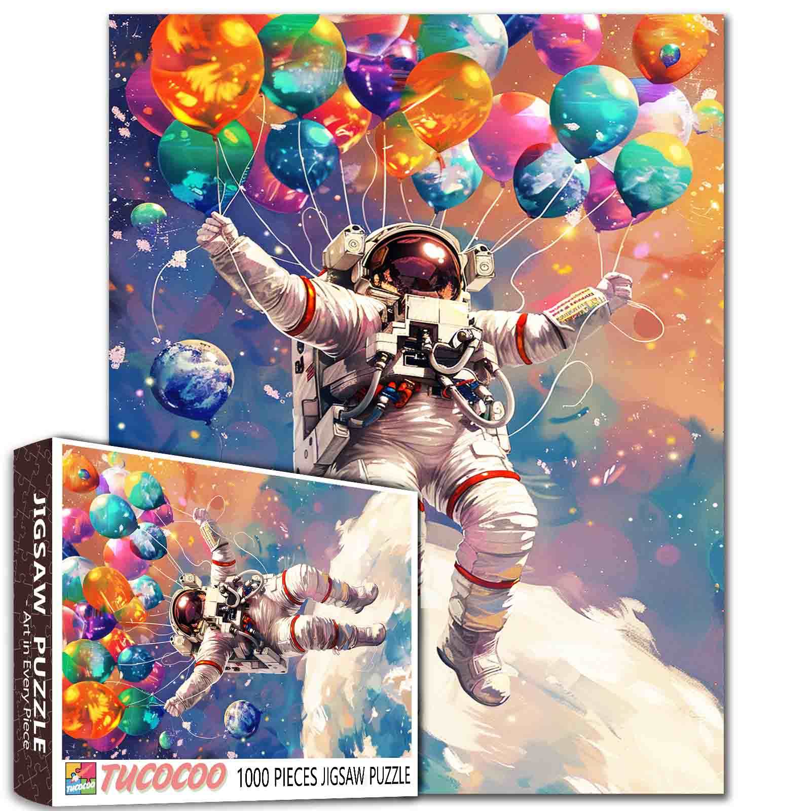 tucocoo-brave-astronaut-balloon-puzzle-1000-teile-weltraum image 1