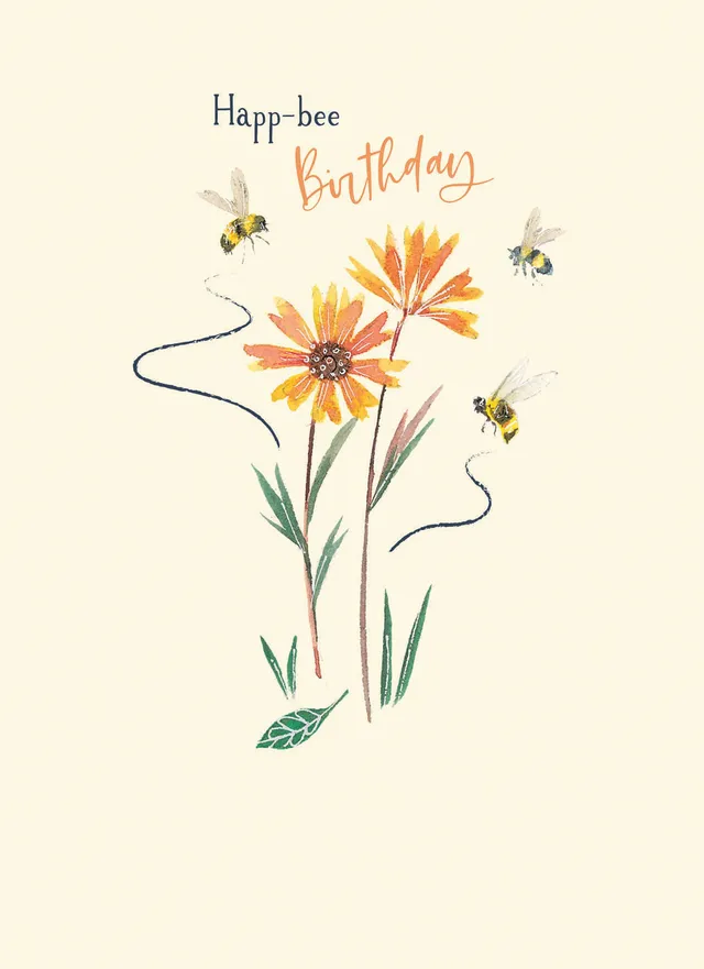 otter-house-bees-flowers-geburtstagskarte-bienen image 1