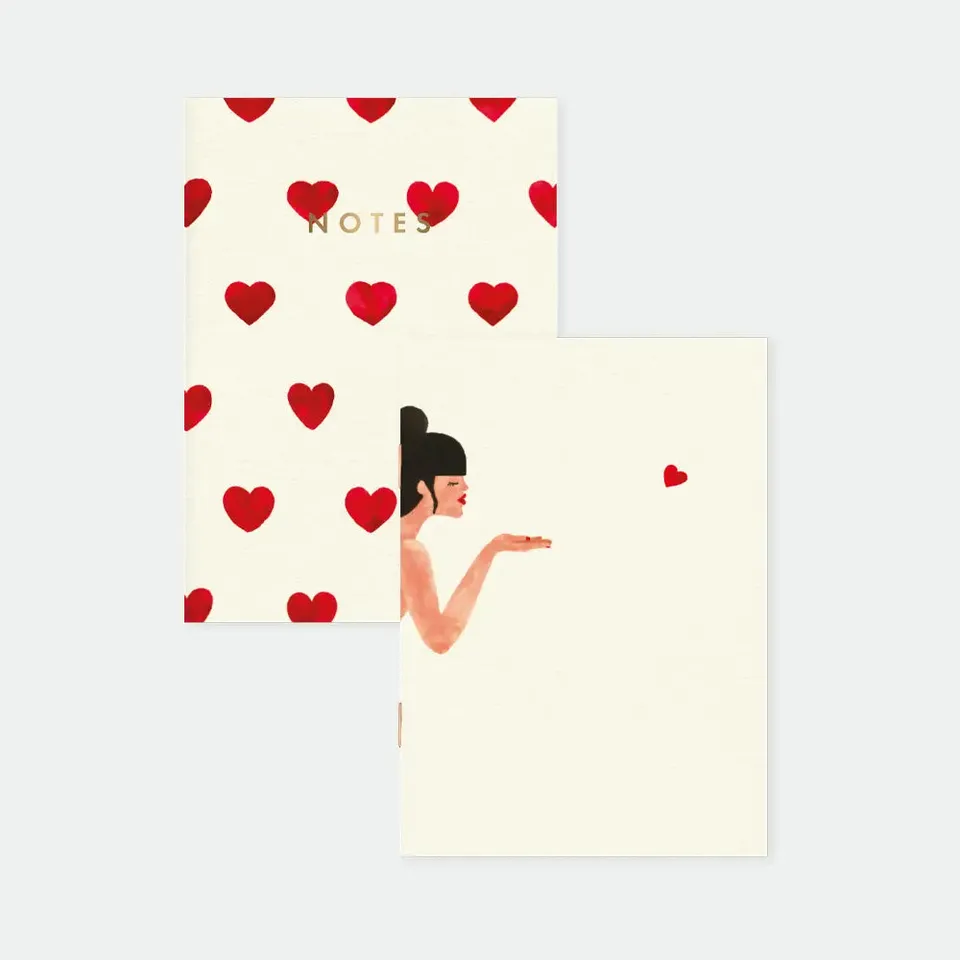 all-the-ways-to-say-bisou-notizbuch-a6-duo-gold-2er-set image 1