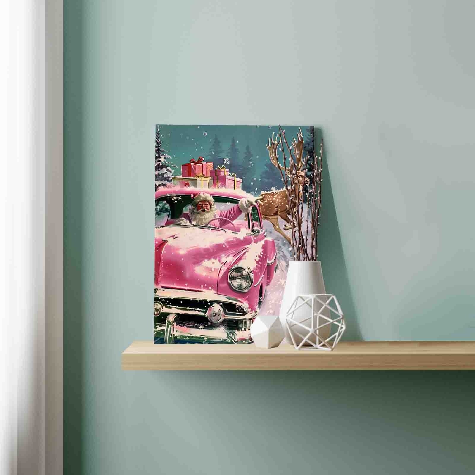 tucocoo-santa-pink-car-malen-nach-zahlen-40x50-weihnachten image 3