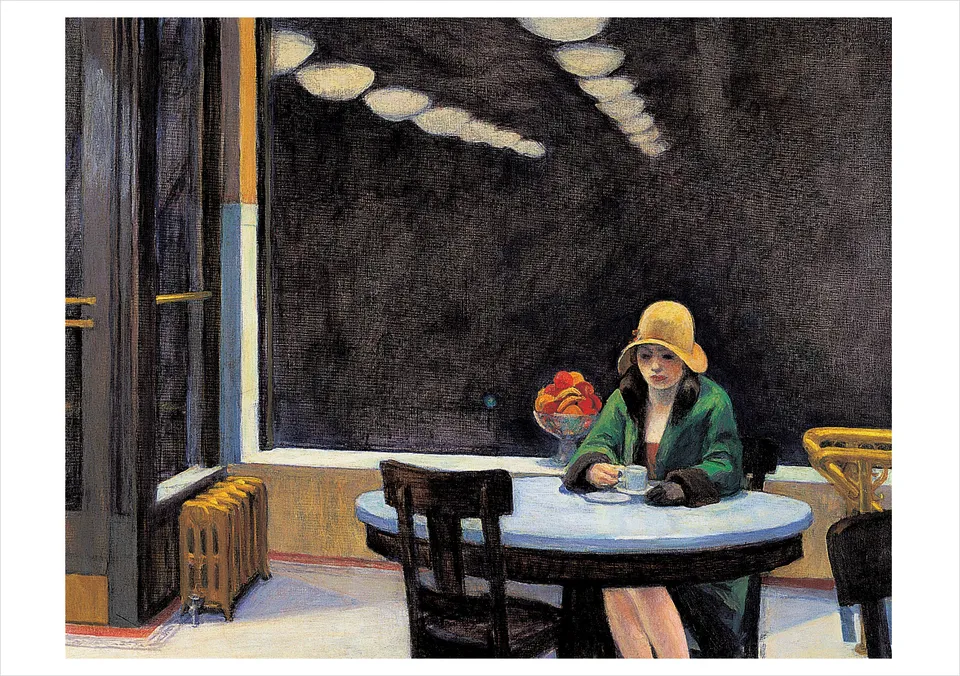 pomegranate-edward-hopper-automat-klappkarte-einzeln image 1