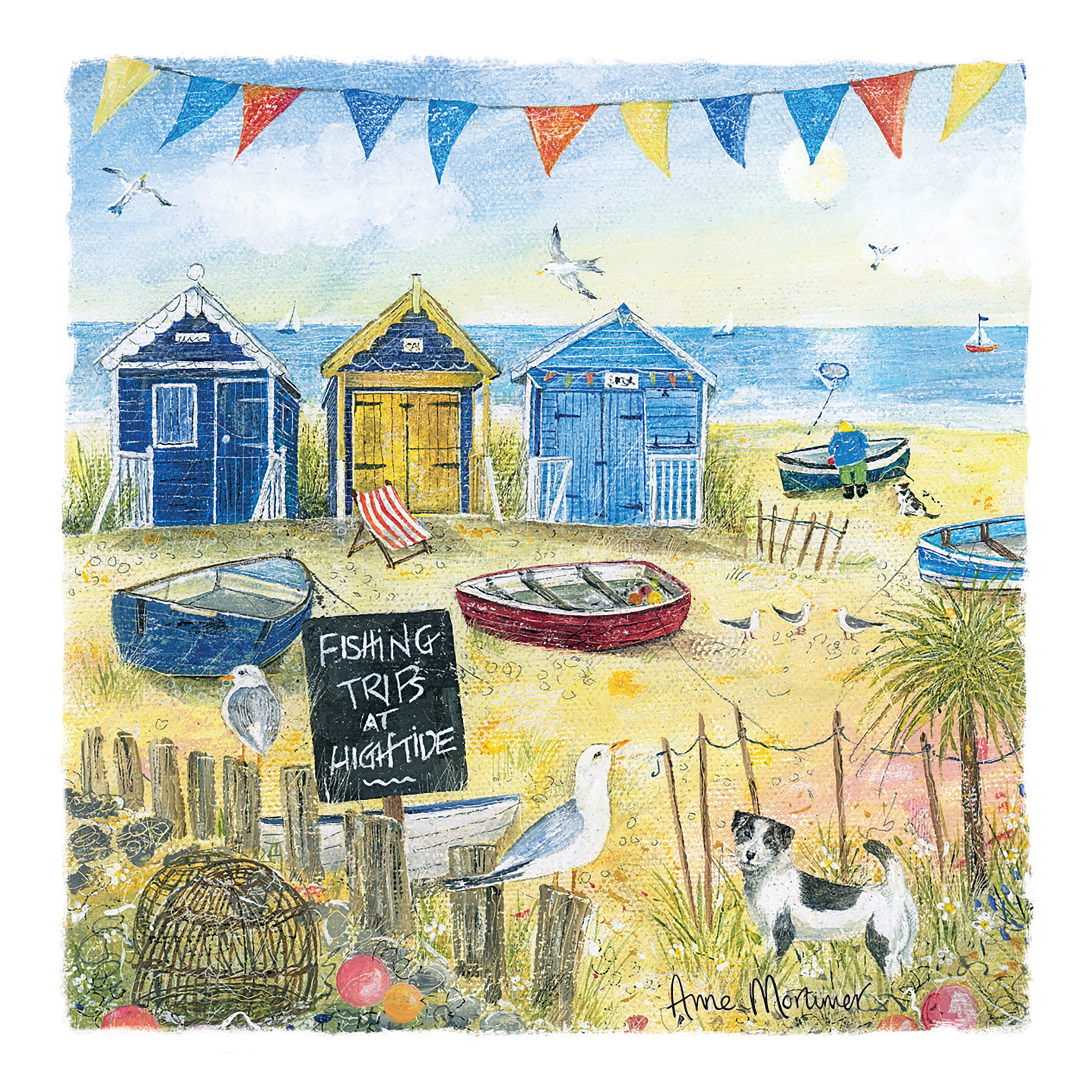 otter-house-notecard-pack-briefkarten-seaside-boats-10er image 2