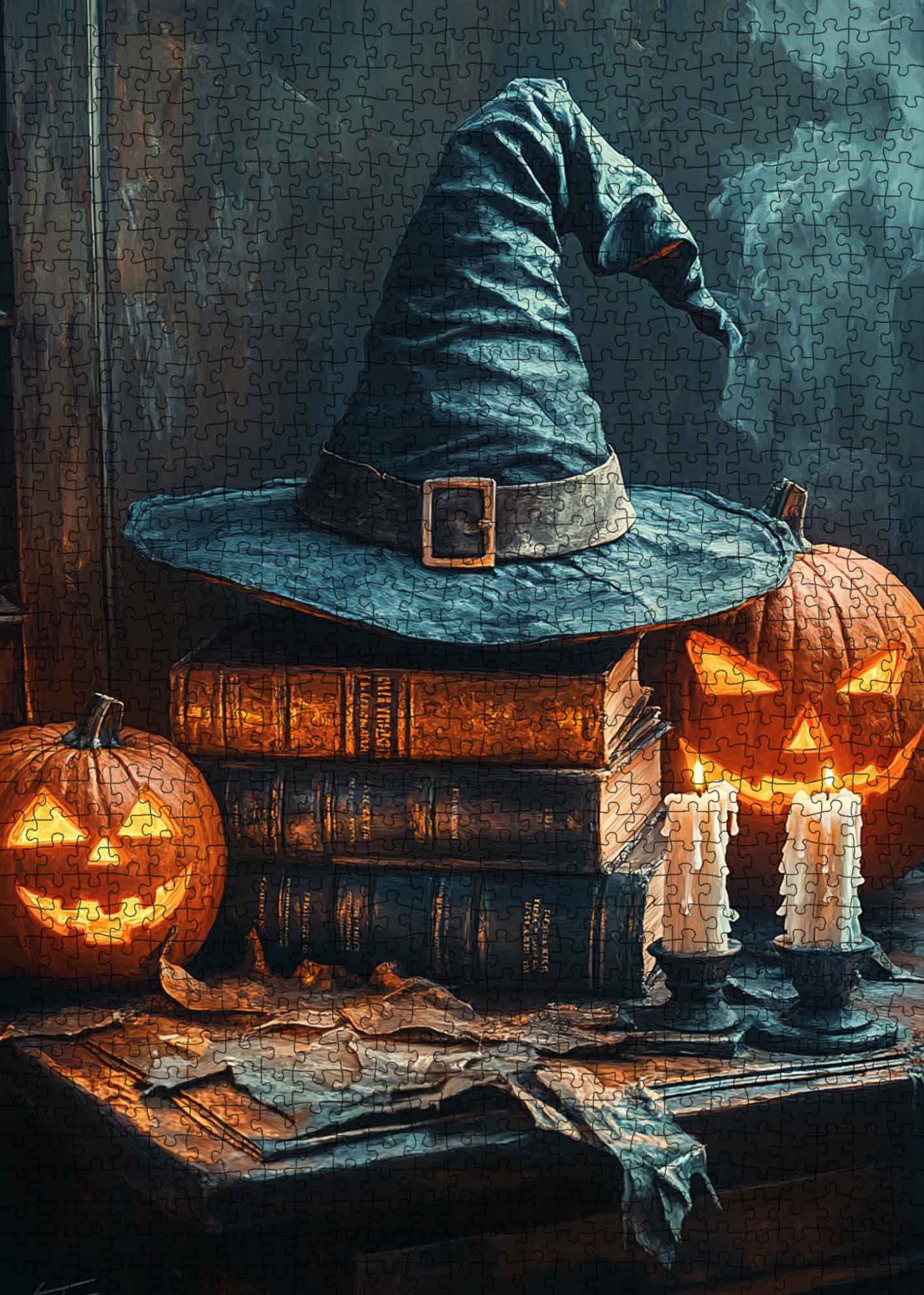 tucocoo-witch-hat-pumpkin-magic-puzzle-1000-teile-halloween image 2