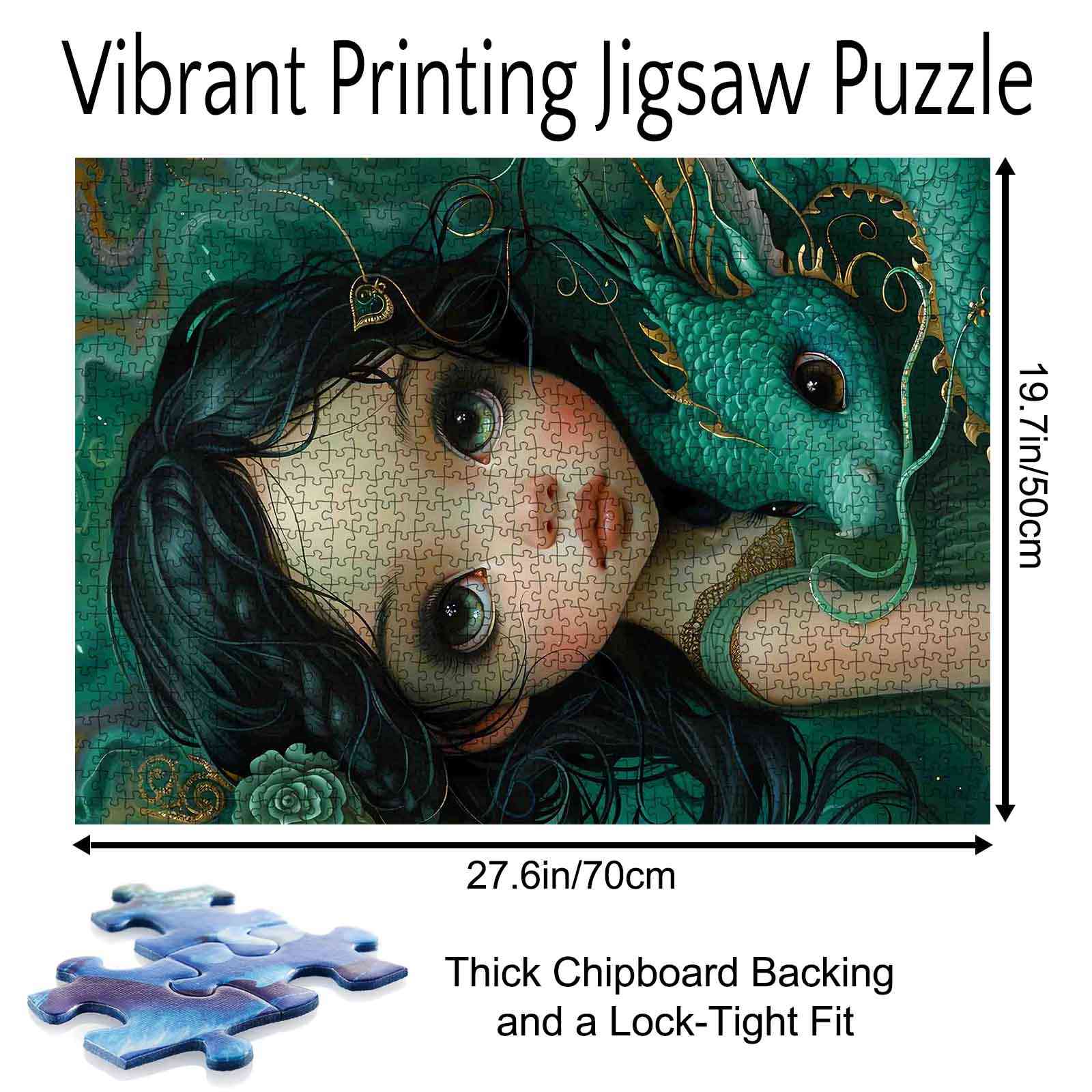 tucocoo-enchanted-girl-and-dragon-puzzle-1000-teile image 5